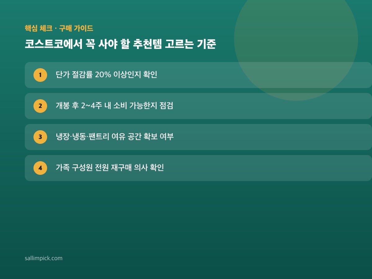 코스트코에서 꼭 사야 할 추천템 고르는 기준 — 가이드 이미지 1