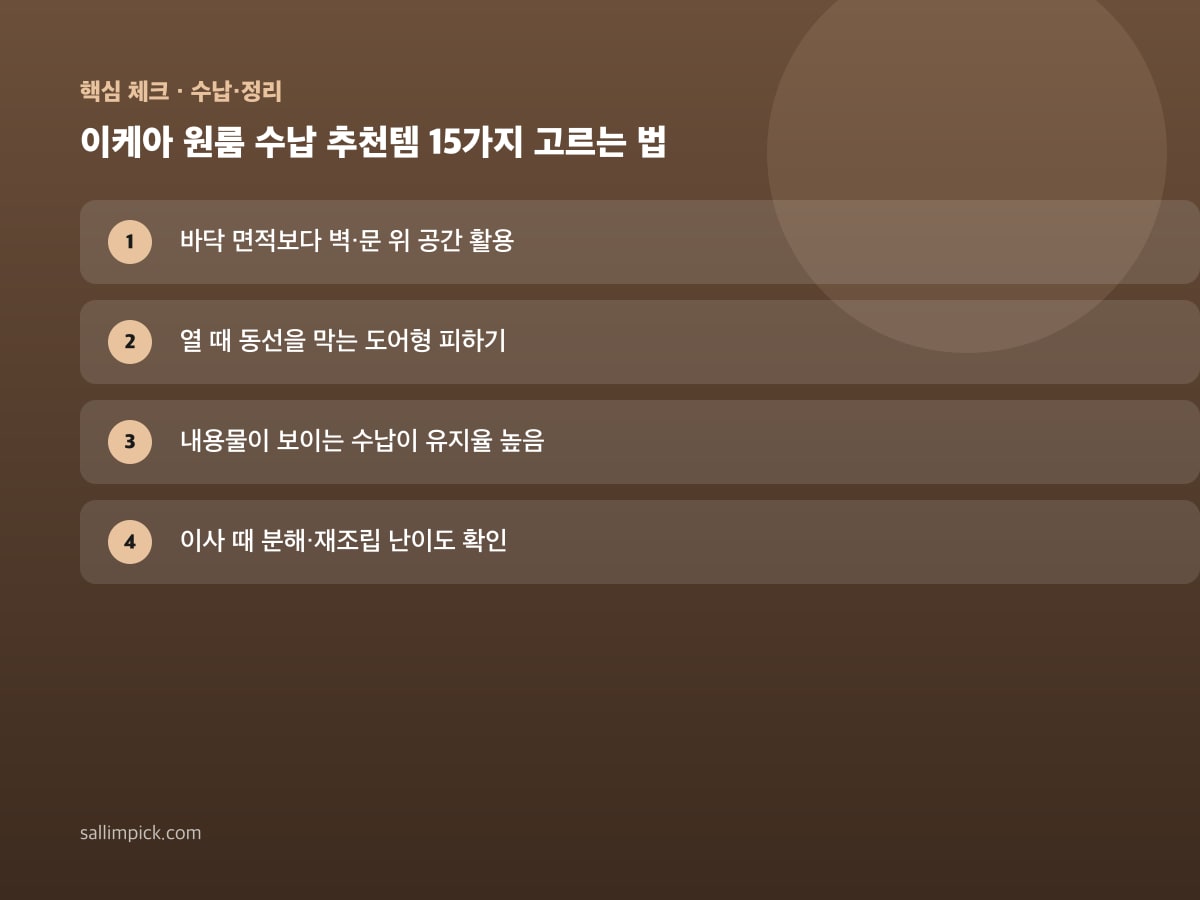 이케아 원룸 수납 추천템 15가지 고르는 법 — 가이드 이미지 1